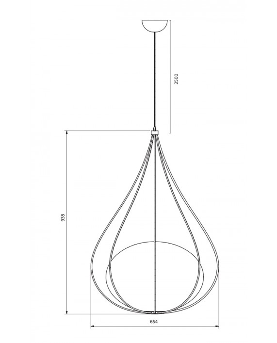 Zero Hoop Drop Pendant Lamp